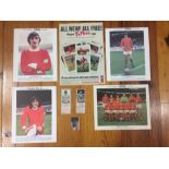 Typhoo Tea 1960s Original Magazine Advert: C/W Manchester United Team Group, 3 different of George