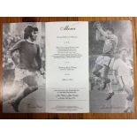 Sporting Luncheon Menu Signed George Best + Jackie Blanchflower: Dated 25 3 1993 and signed neatly