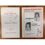 82/83 Lytham Football Club Signed Football Menu: Signed by George Best dated 27 2 1983.