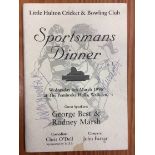 Best + Marsh Signed Dinner Menu: Little Hulton Cricket and Rowing Club Sportsmans Dinner Menu. Guest