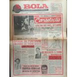 1973 Portugal v Northern Ireland Football Newspaper: Published after the match dated 15 11 1973.