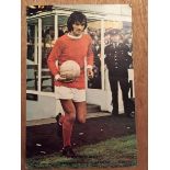 1969/70 George Best Coffer Football Poster: Manchester United and Ireland colour poster measuring