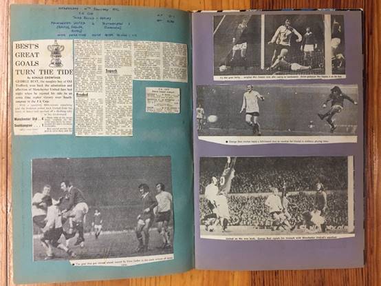 1971/72 Manchester United Football Scrapbook: Contains original newspaper match reports and