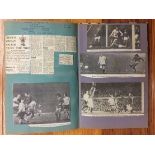 1971/72 Manchester United Football Scrapbook: Contains original newspaper match reports and