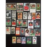 George Best Football Trade Cards: Stickers and cigarette cards from various makers. (30)