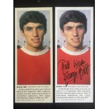 George Best Signed Rare Card: Carrs Biscuits 1968 Soccer Card series. Signed by George Best in