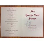 George Best Signed Dinner Menu: The George Best Dinner at the Stakis Treetops Hotel Aberdeen. Signed