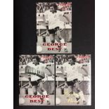 George Best Jim Hossack Trade Cards: Fulham George Best. Standard Card No 7 of 12, Promo Card one of