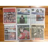 2005 Newspapers Relating To George Bests Death + Funeral: All different newspapers. Lot 2. (6)