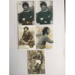 George Best Futera Trade Cards: Rare Limited Edition Headliner Card. C/W 4 trade cards of which