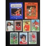 George Best Football Cards: 7 FKS Wonderful World of Soccer Stars stickers plus 2 original packets.