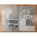 1967/68 Manchester United Football Scrapbook: Original newspaper match reports and pictures stuck