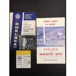 65/66 Chelsea v Manchester United Football Programmes + Ticket: Official and pirate programmes