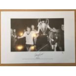 George Best Signed 1968 ECF Football Print: Limited edition print signed by George Best. George Best