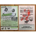 Charity Match Signed Flyer: George Best All Stars v Rodney Marsh Showbiz X1 personally signed by