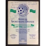 Best + Crerand Signed Dinner Menu: Stretford Victoria Football Club Annual Sportsmans Dinner.