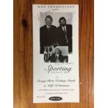 Best Marsh + McGuinness Signed Dinner Menu: Sporting Luncheon with George Best, Rodney Marsh and