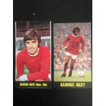 George Best Football Pictorial Magazine: Two cut outs of George Best.