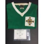 George Best Match Worn Northern Ireland Home Debut Football Shirt: International home debut for