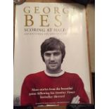 George Best Scoring At Half Time Poster: Original book shop promotional poster measuring 60cm x 43cm