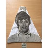 George Best Footballer of The Year Coat Hanger: Photographic coat hanger in cardboard by Saunders