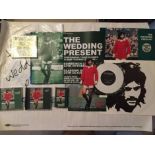 George Best The Wedding Present Memorabilia: 1987 original poster flyer and plastic carrier bag.