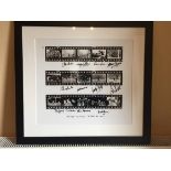 1968 Manchester United ECF Signed Framed Football Print: Sir Matts Final Ascent. Signed by the 11