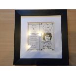 Christmas 1984 Blondes Private Members Club Signed Framed Menu: Personally signed by George Best.