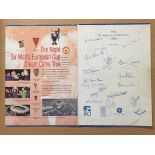 Manchester United 1968 European Cup Winners Signed Dinner Menu: 25th Anniversary Dinner Menu in