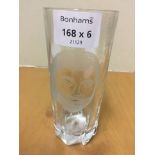 George Best Half Pint Glass: Engraved with image and signature of George Best. This item was sold by