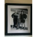 George Best Signed Framed Photograph: Depicts George Best Denis Law and the Manchester United