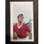 Bill Foulkes Signed Football Card: Dickson Orde Cigarette Card Footballers. No 43 personally