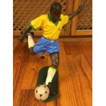 Pele Brazil 1970 World Cup Winner Large Action Figurine: 19.5cm high: Personally signed on the