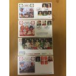 George Best First Day Covers: Dawn Covers Football Heroes stamps. All feature George Best stamps.