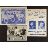 74/75 Dunstable Town v Manchester United Reserves Football Programme: George Best played for