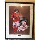 George Best Framed Belfast Telegraph Newspaper: Limited Edition framed print. Belfast Boy 1946 -