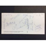 71/72 Manchester United Signed Football Postcard: Signed by the Man Utd team including George Best