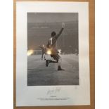 George Best Limited Edition Signed Print: George Best turns to celebrate after scoring Manchester