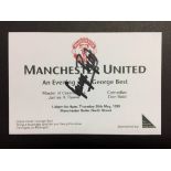 Manchester United FC Signed An Evening With George Best: Ticket dated 20 5 1999 just days before