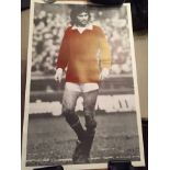 George Best Giant Poster: Large poster featuring Best measuring 90cm x 59cm.