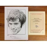 George Best Signed Tribute Print: By Sports Artist Paul Trevillion. A Tribute To A Football