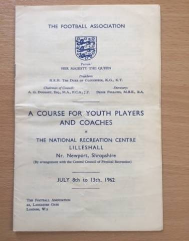 George Best At 1962 Youth FA Coaching Course Football Programme: Held from the 8th to the 13th