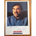 George Best Signed Sharp Promo Card: Signed by George Best.