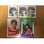 George Best A+BC Football Trade Cards: George Best from various sets. (4)