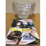 George Best Gift From Pat Jennings: Glass Bowl presented by Jennings to George Best for playing in