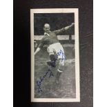 John Carey Signed Football Card: Subbuteo Cigarette Card Famous Footballers. Number 5 personally