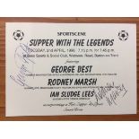 Marsh + Best Signed Dinner Entry Ticket: Sportscene Supper with the legends. Personally signed by