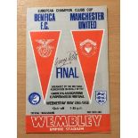 1968 European Cup Final Signed Football Programme: Manchester United v Benfica. Personally signed by