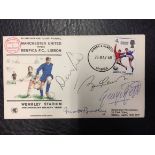 1968 European Cup Final Manchester United v Benfica Signed FDC: Signed by George Best, Matt Busby,