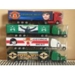 George Best Die Cast Boxed Trucks: Articulated truck models featuring George Best for Manchester